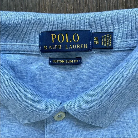Light Blue Polo Ralph Lauren Polo Shirt (XL) - Picture 9 of 11
